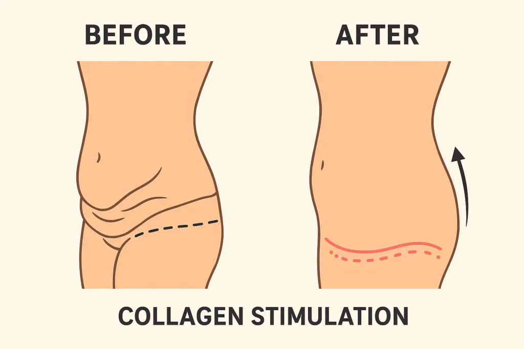 Before and after results for sagging skin after weight loss injections Amersham
