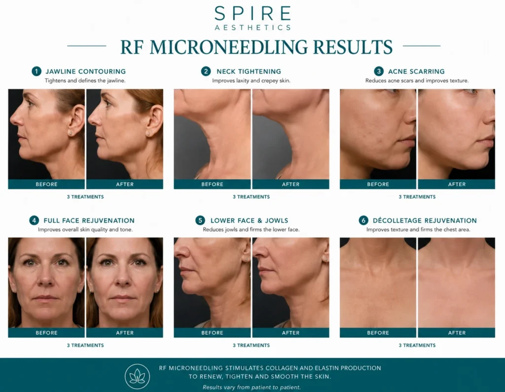 RF Microneedling Skin tightening Amersham results