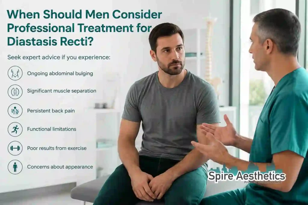 When Should Men Consider Professional Treatment for Diastasis Recti Amersham?